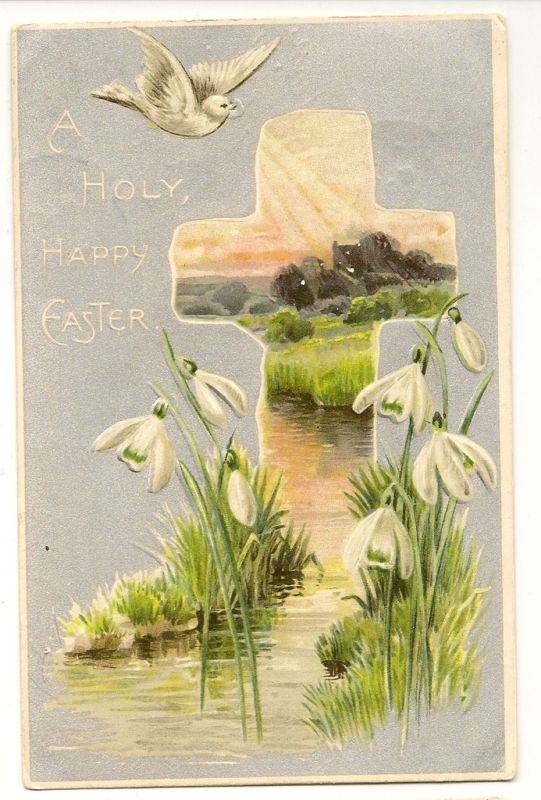 Davidson Bros White Dove Easter Postcard Series 2190