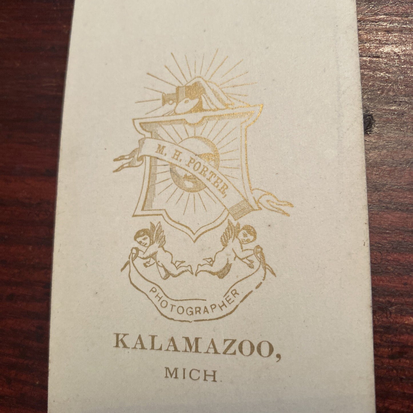 Real Photo Victorian Gentleman CDV M H Porter Kalamazoo Michigan MI