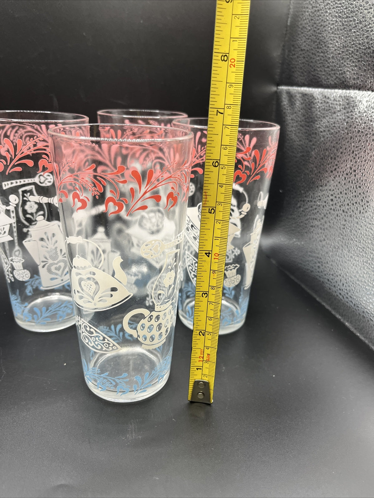 Vintage mid century glasses kitchen theme Set Of 4