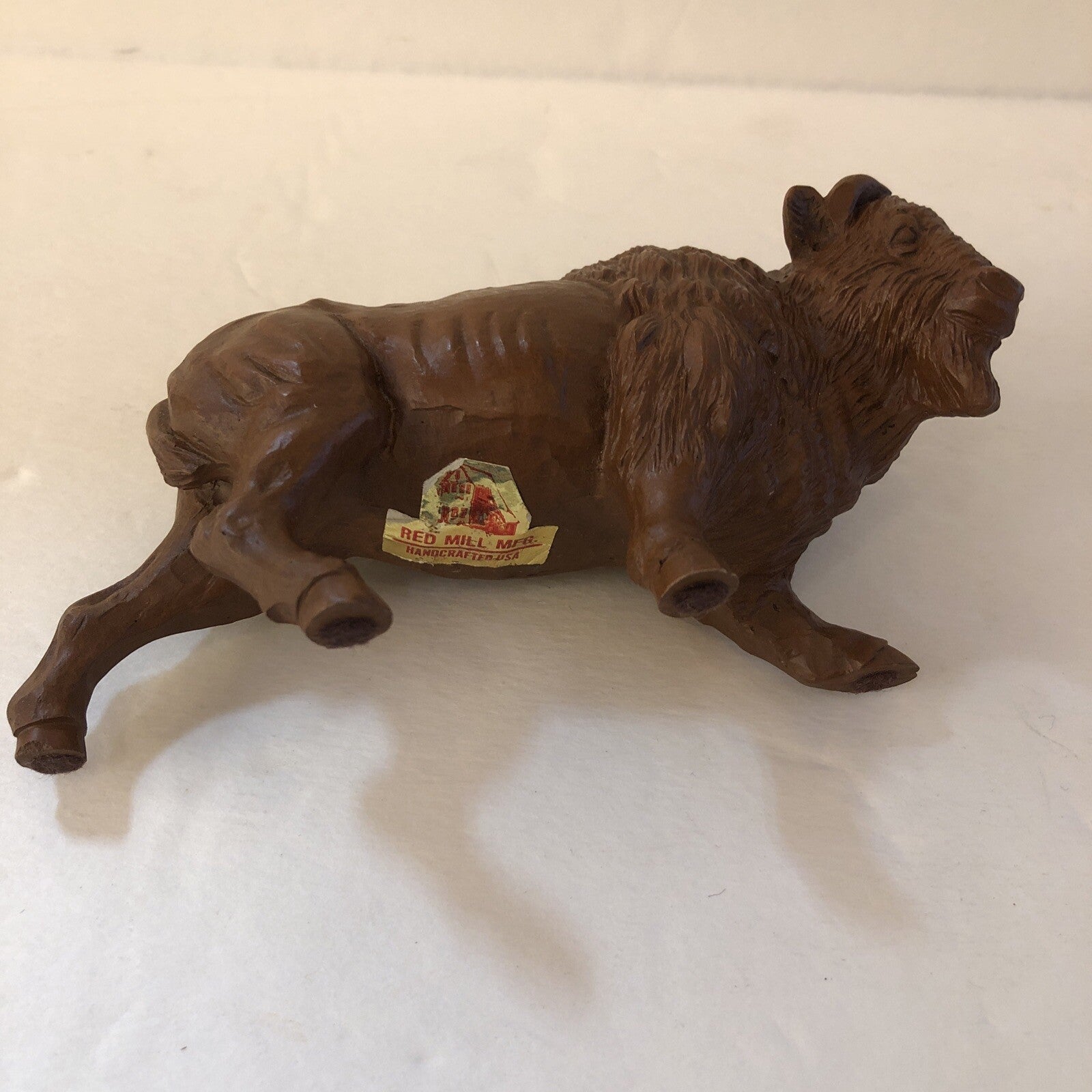 American Bison Buffalo Red Mill Mfg Western Americana Resin 6" x 3-1/2" x 3"