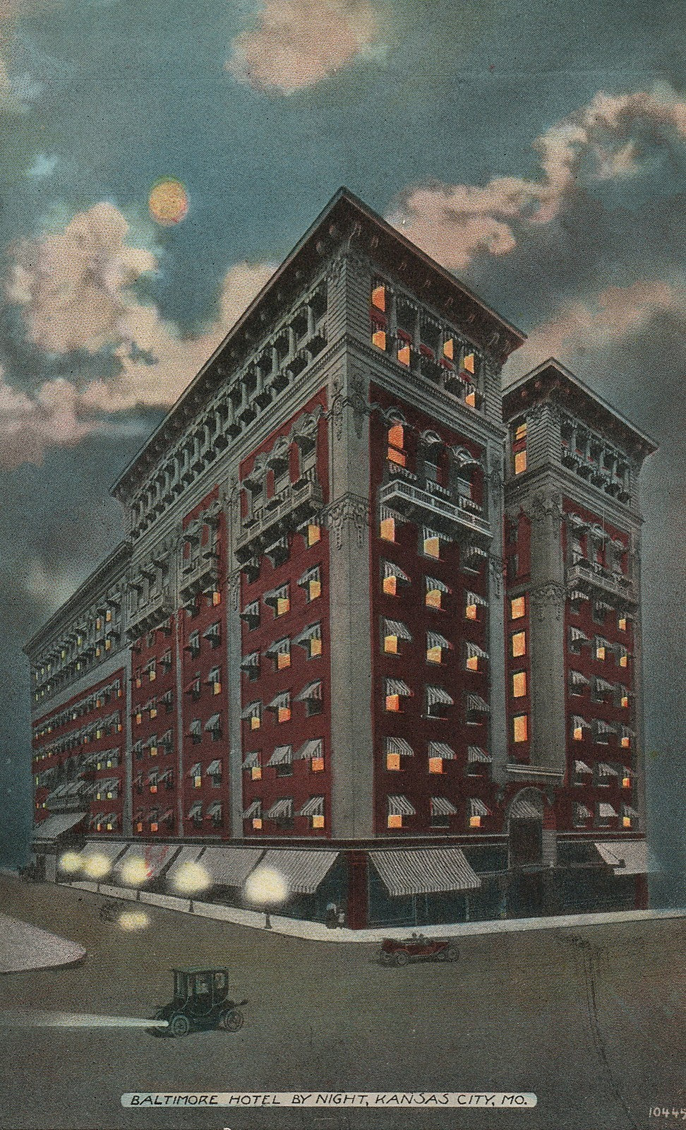 Baltimore Hotel by Knight Kansas City MO Missouri Hotel Postcard