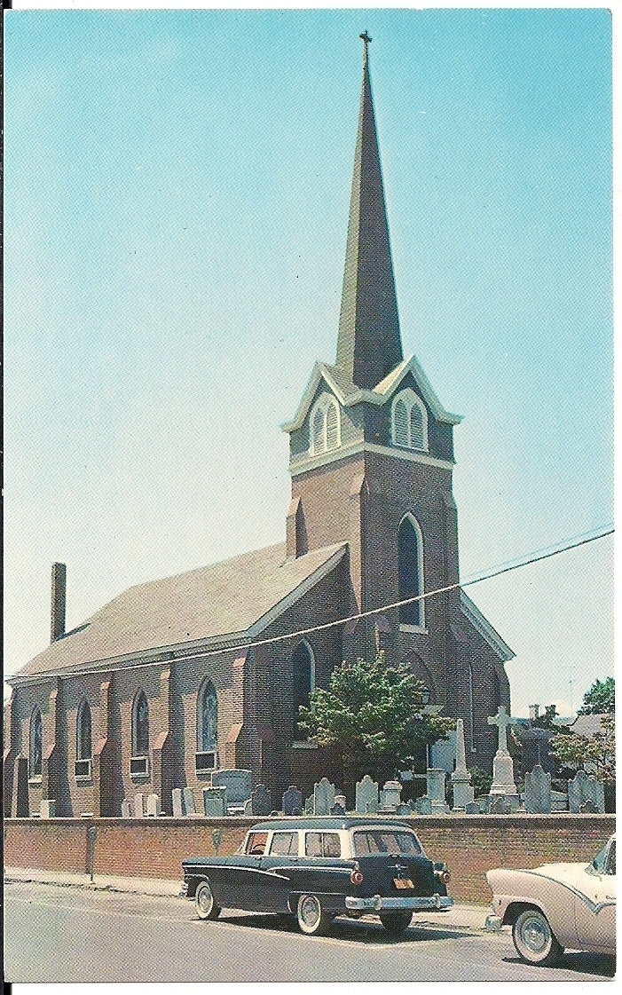 Old St Peters Episcopal Lewes Delaware DE Postcard