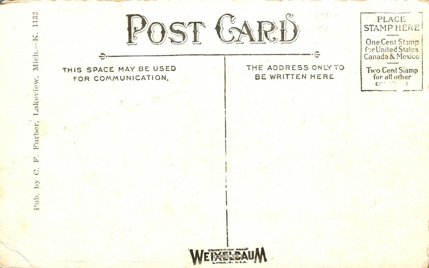 South side of Main St in Lakeview early 1900s Mich Michigan MI