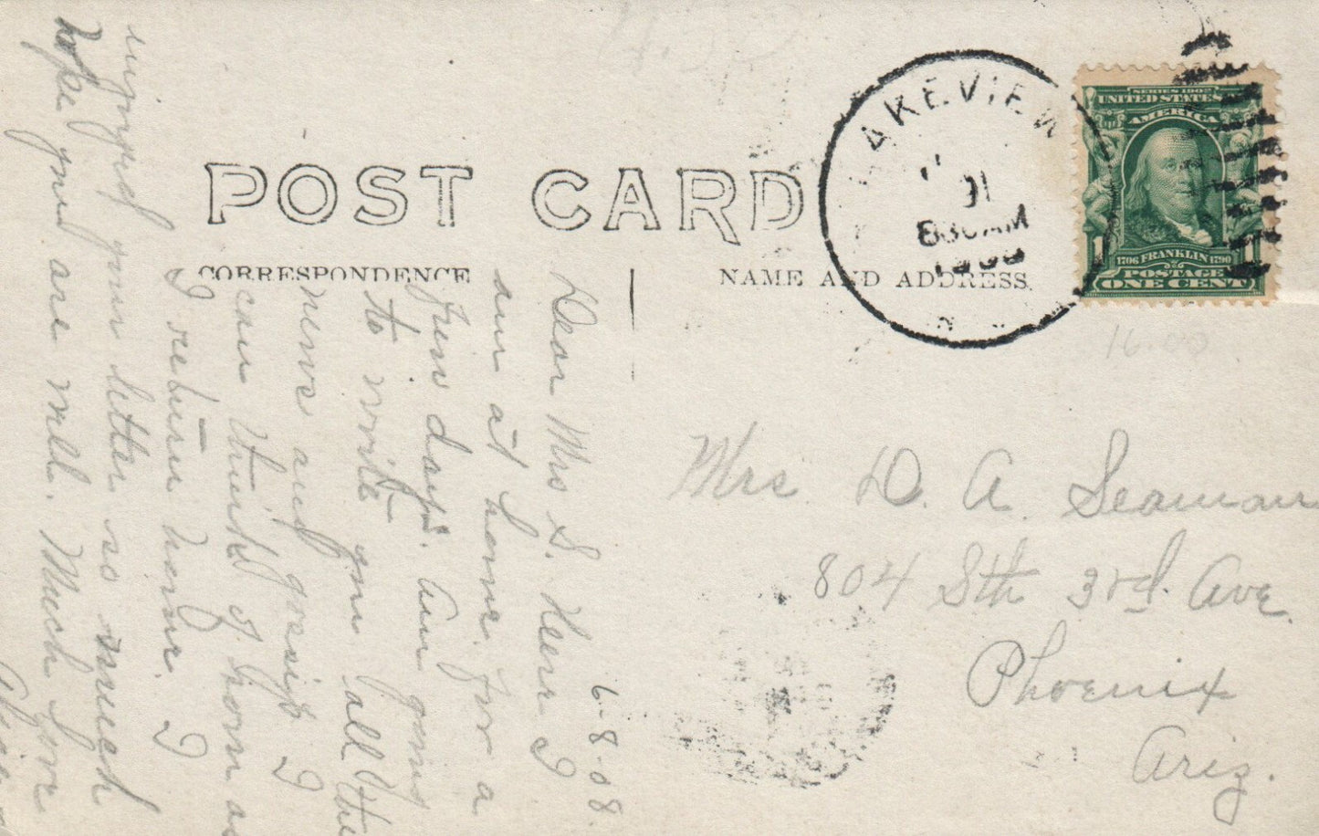 Lake View Michigan Mich MI Postcard RPPC