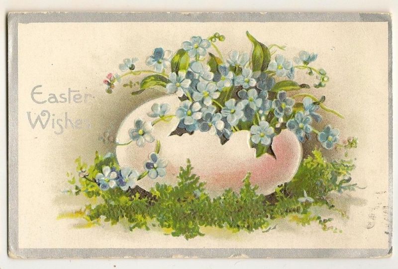 Colored Easter Egg Postcard Series 103