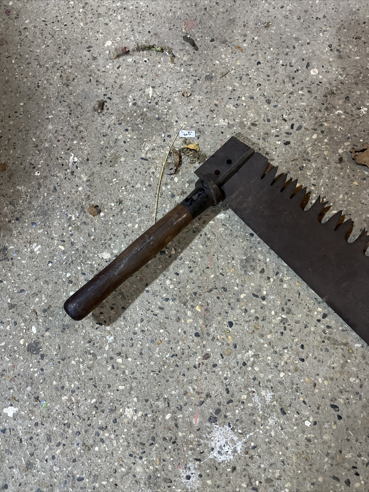 Antique Crosscut 2 Man Logging Saw 66" - Wide blade, Primitive Tool