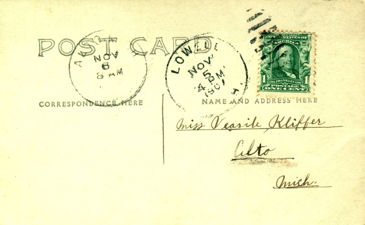 Real Photo M.E. Church No. 7 in Alto Michigan Vintage Postcard