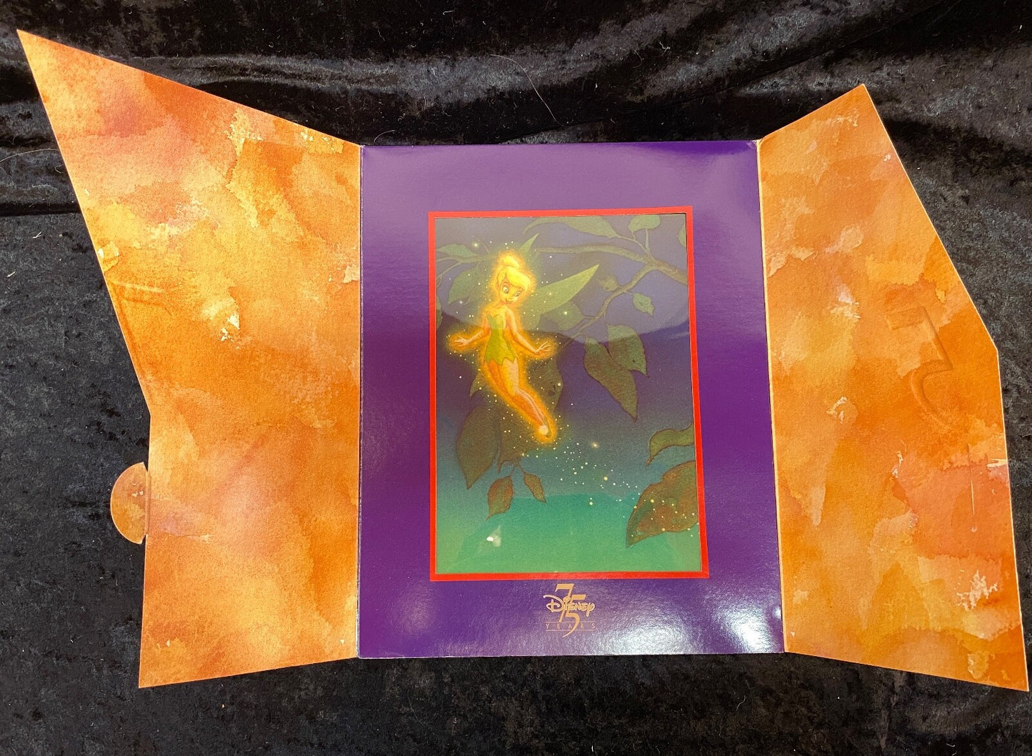 Disney 75 Years Anniversary Tinkerbell Picture Image Folder Brochure