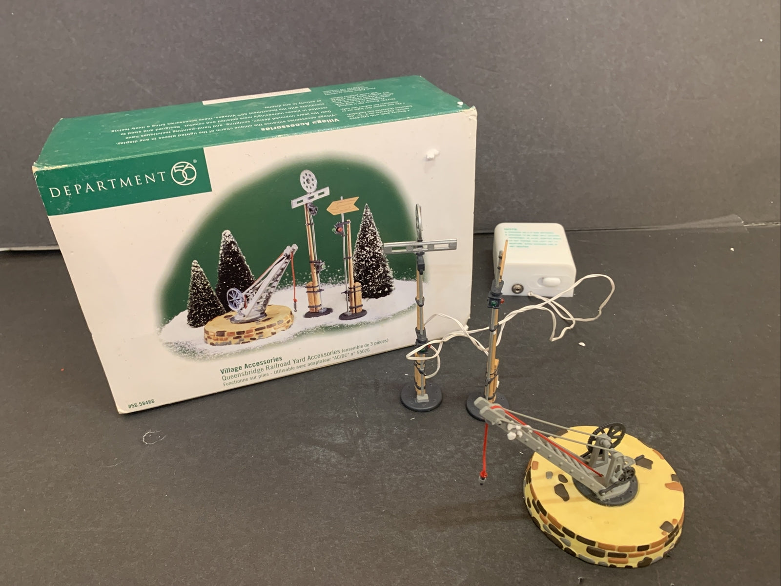 Department 56 Village Accessories - "Queensbridge Railroad Yard Accessories"