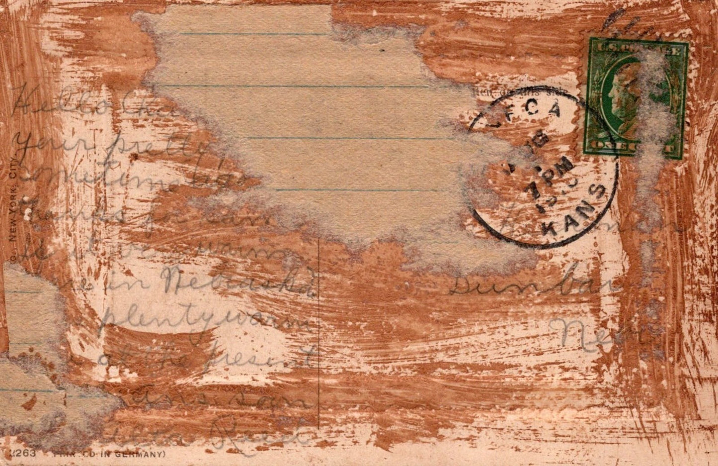 Romantic Man and Woman Watching Moon Rise by Ocean Gold Gilt Postcard