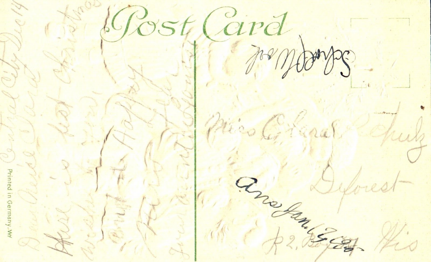 A Merry Christmas Children Reaching For Santa & Presents Santa Postcard