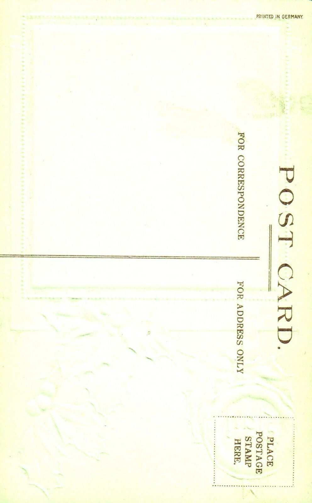 Portrait Of Woman January First Holly Happy New Year Postcard