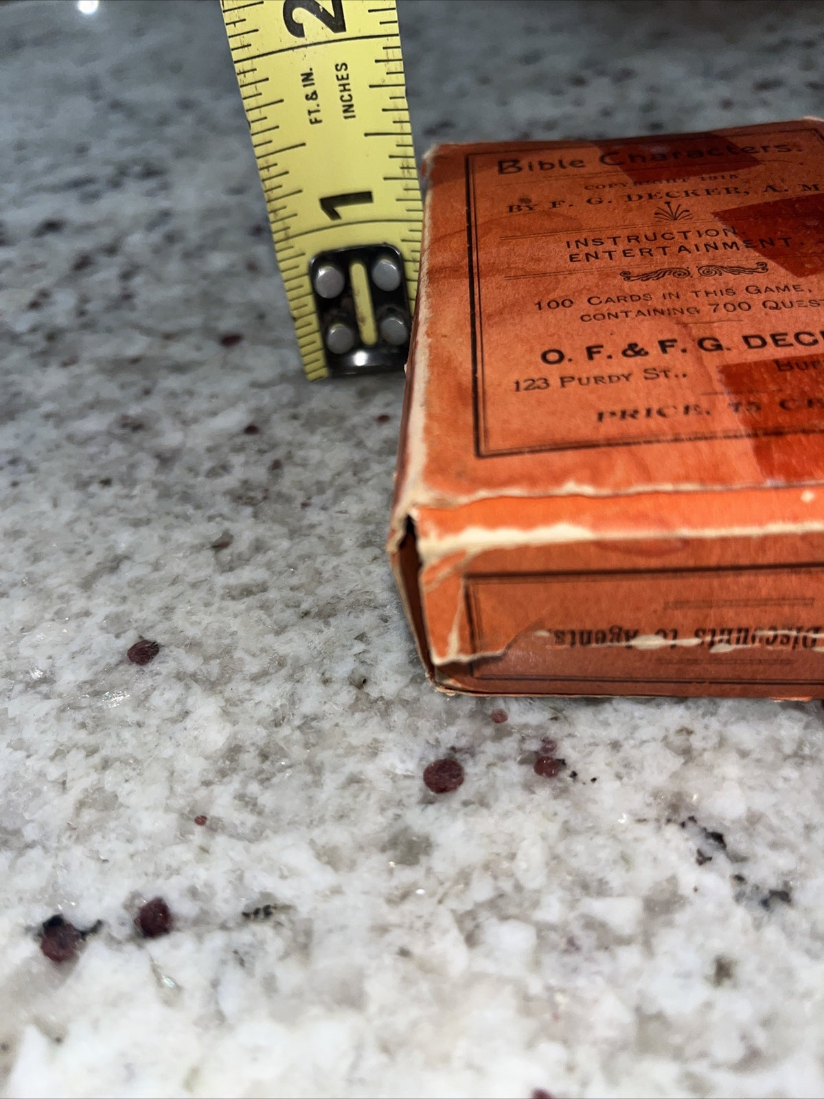 Antique 1915 Bible Characters Trivia Card Game By F.G. Decker A.M. Rare Complete