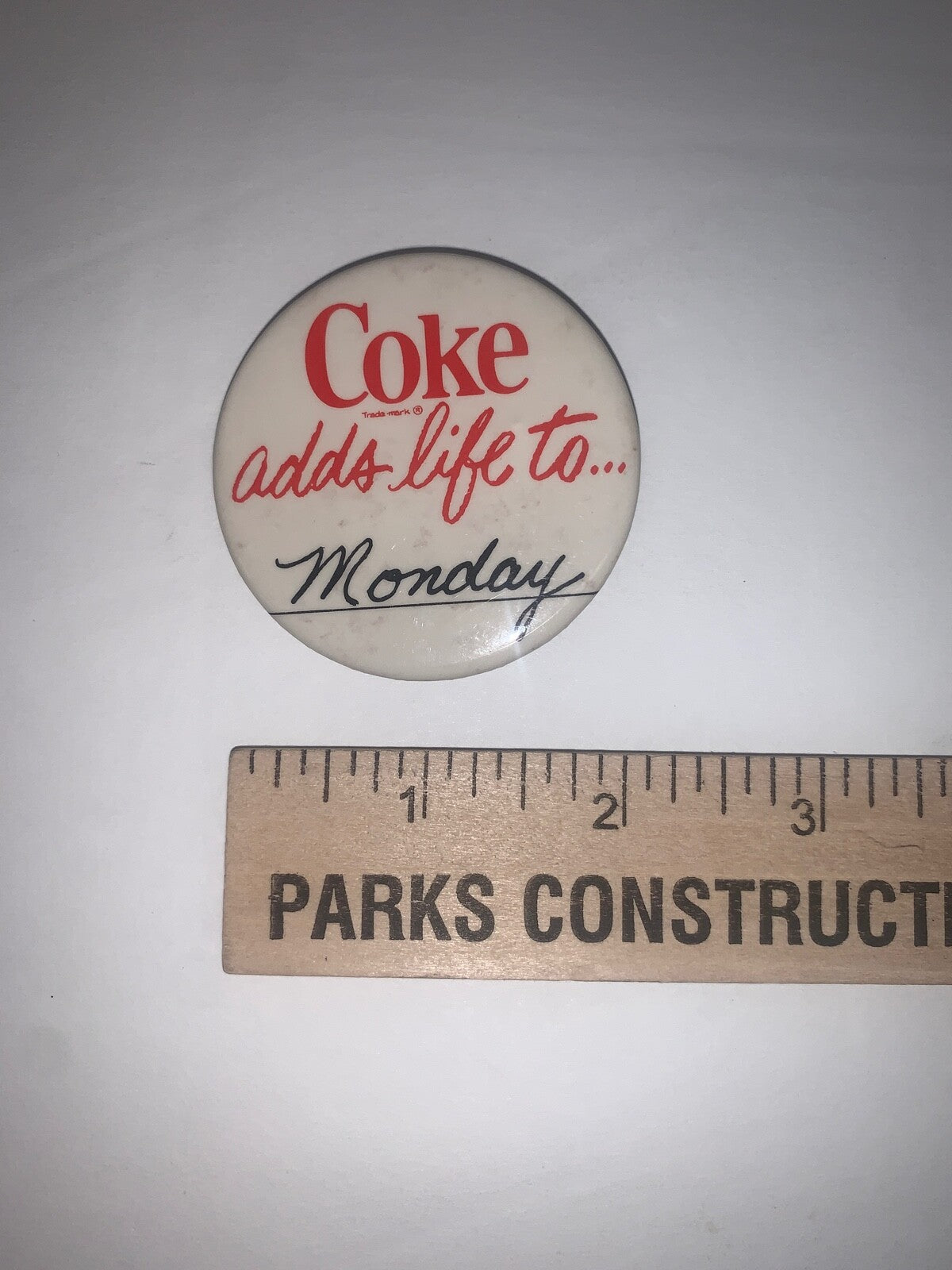 Vintage Coke Adds Life to Monday 2-1/4" Pinback