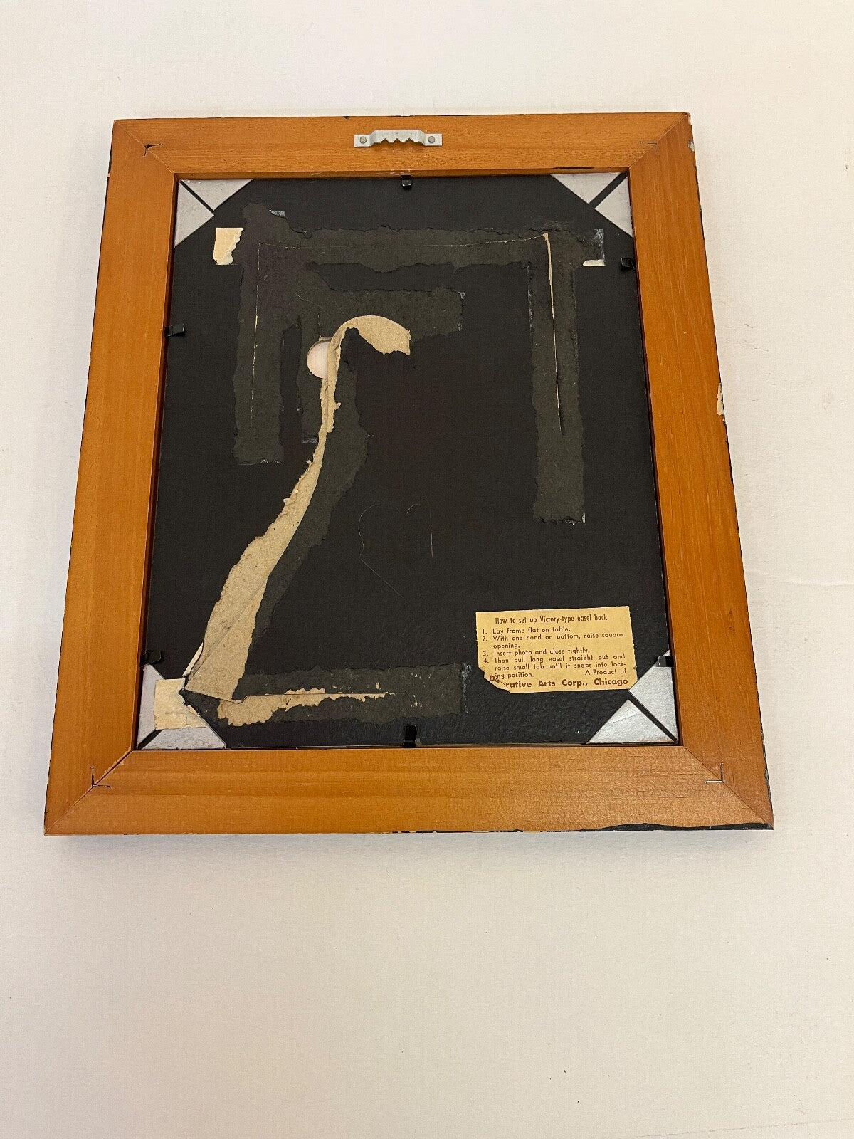 Vintage Black Wooden Patriotic Frame with Photo of Clark Gable