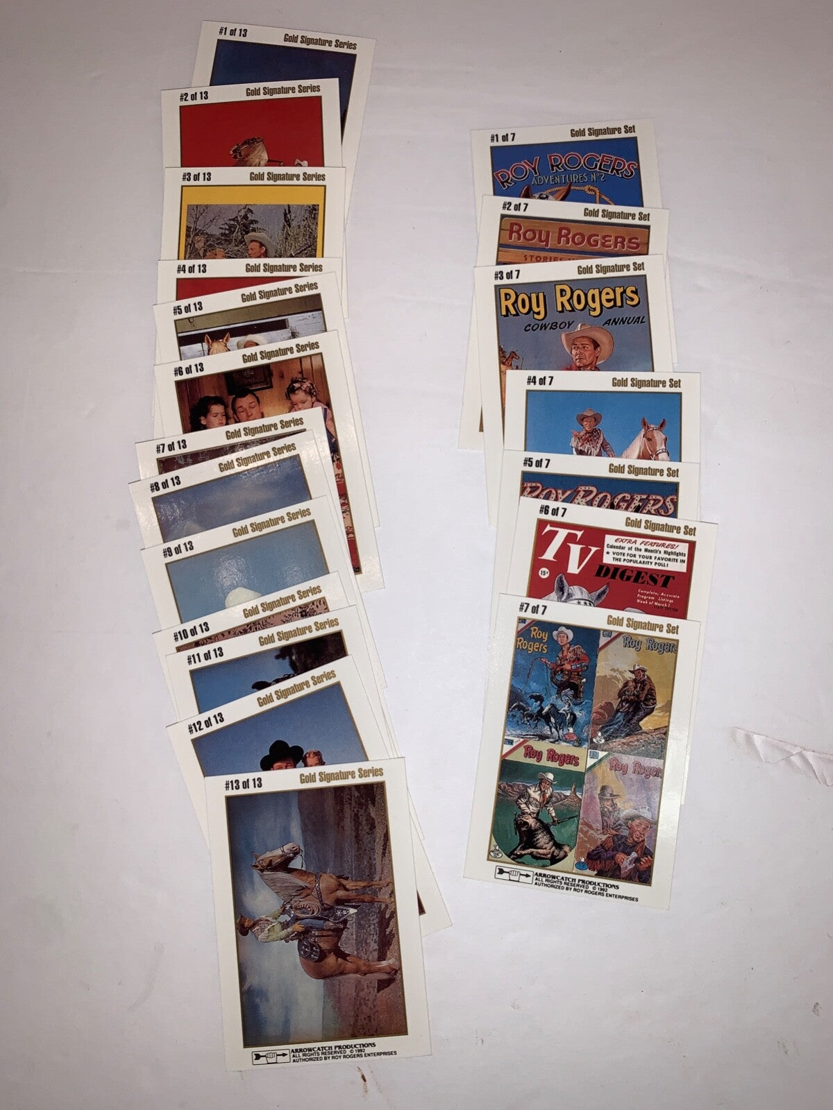 1992 ROY ROGERS GOLD SIGNATURE SERIES AND SET #1-13 & #1-7 - EXCELLENT CONDITION
