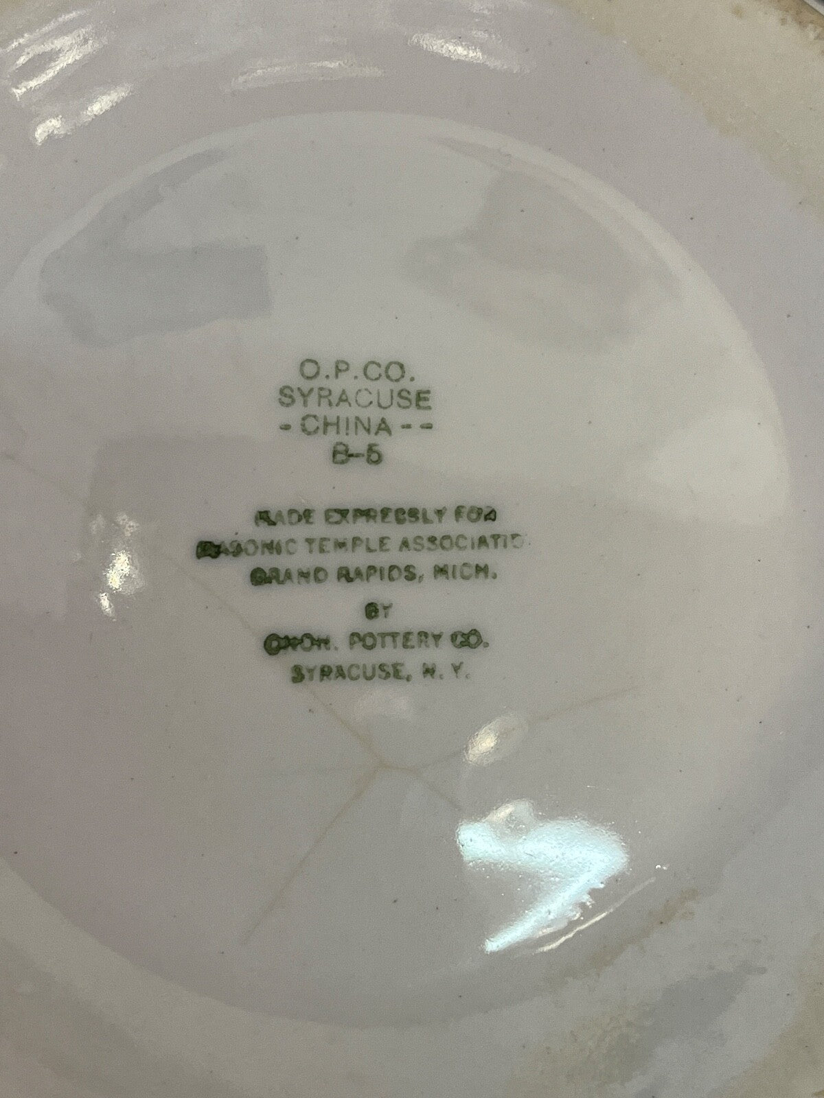 Vintage Grand Rapids MI Masonic Temple Association Serving Bowl