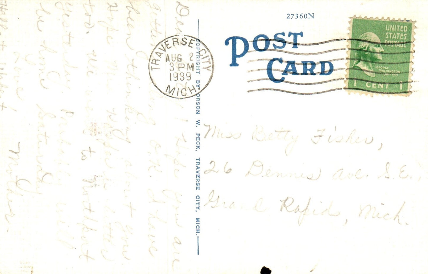 Entrance to Clinch Park in Traverse City Michigan MI Postcard