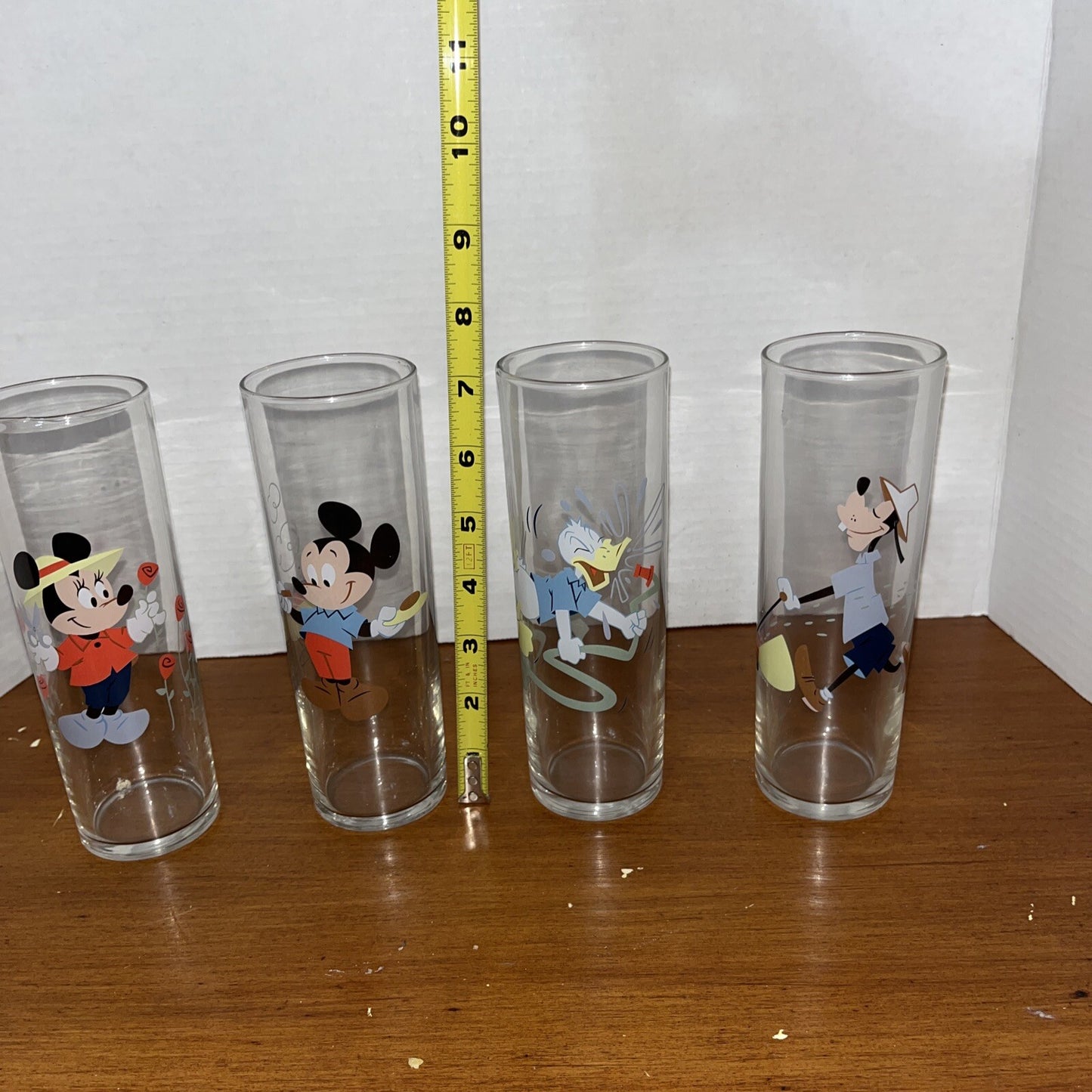Vintage Libby Libbey Disney Mickey Mouse Glass Ice Tea Vase NICE