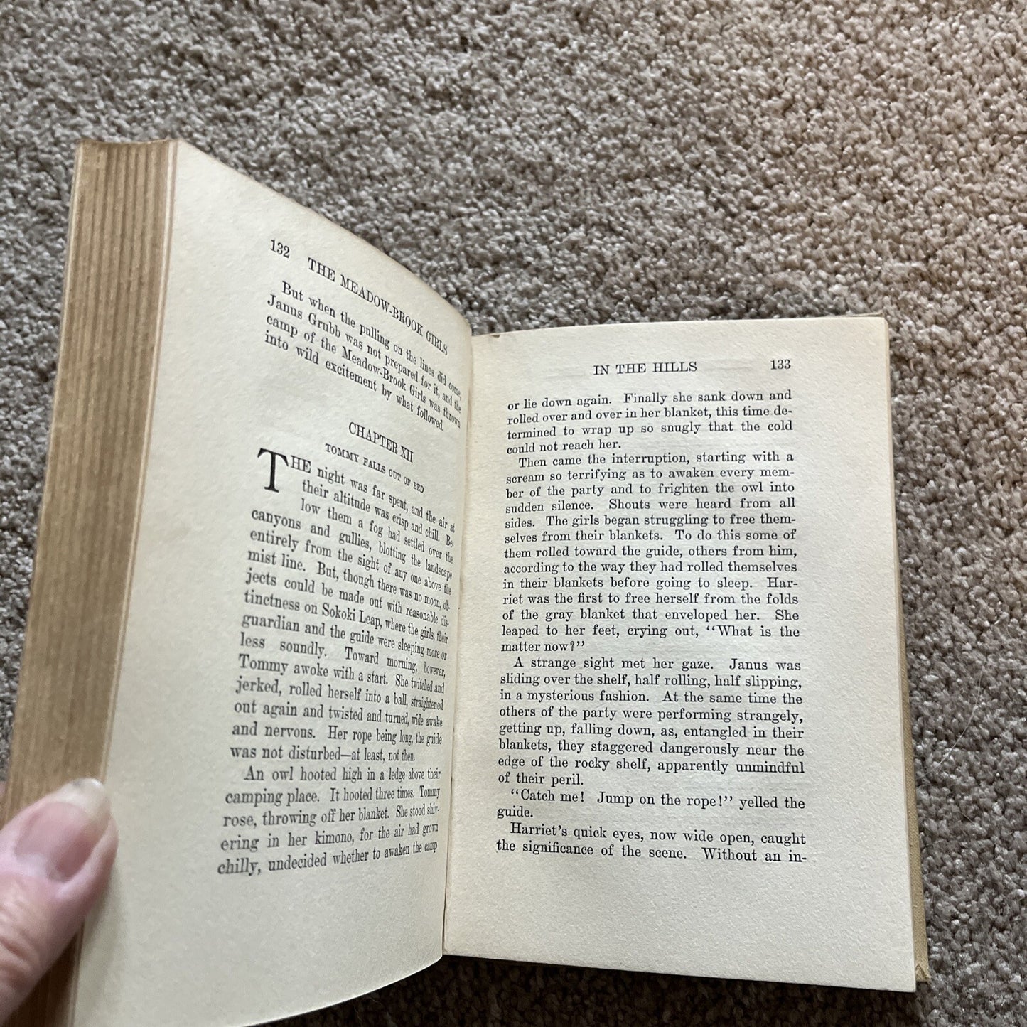 1914 THE MEADOW BROOK GIRLS in the HILLS Hardcover Book by JANET ALDRIDGE