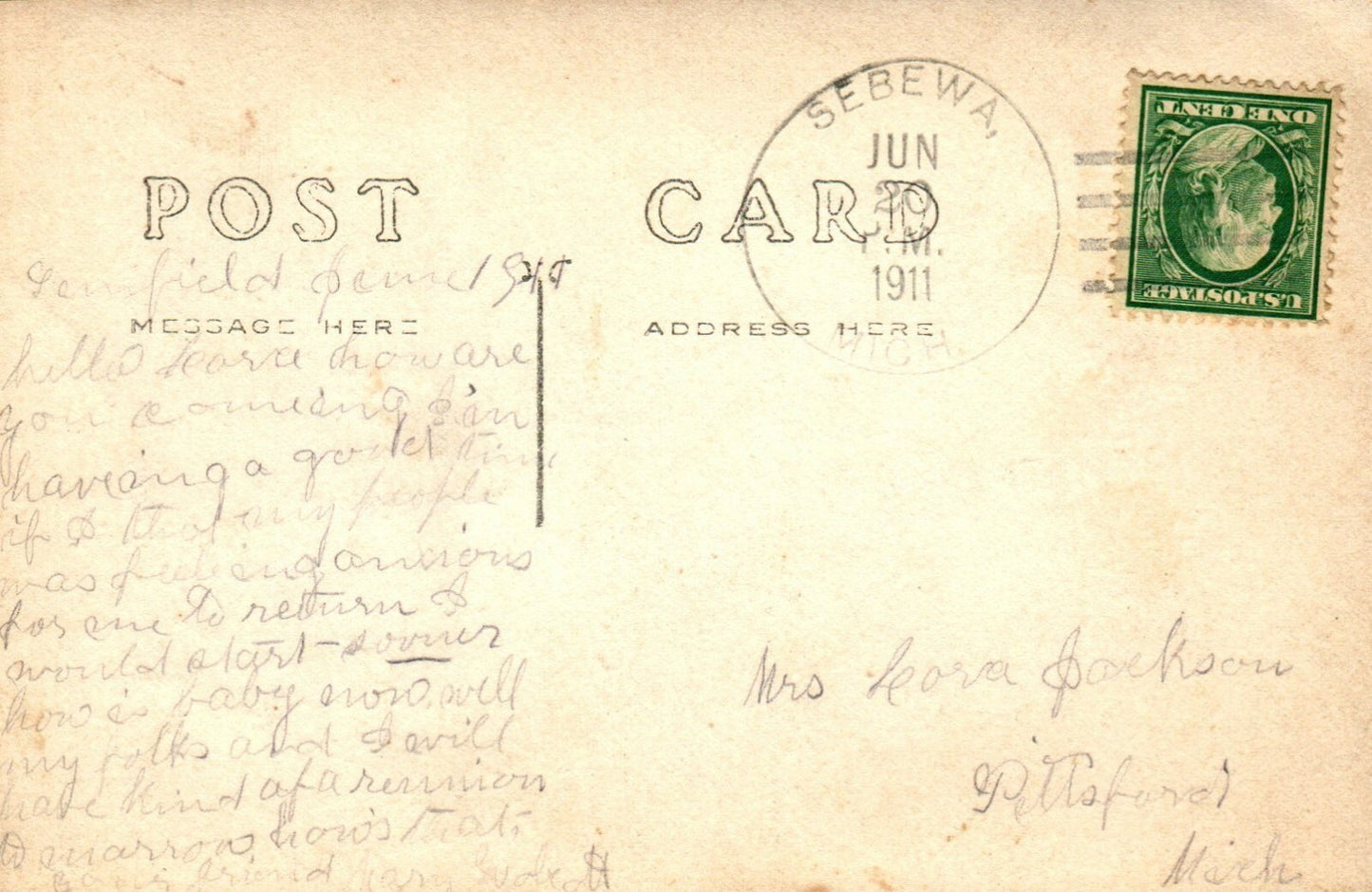 Real Photo Elevator Sunfield MI MICH Michigan Vintage Postcard