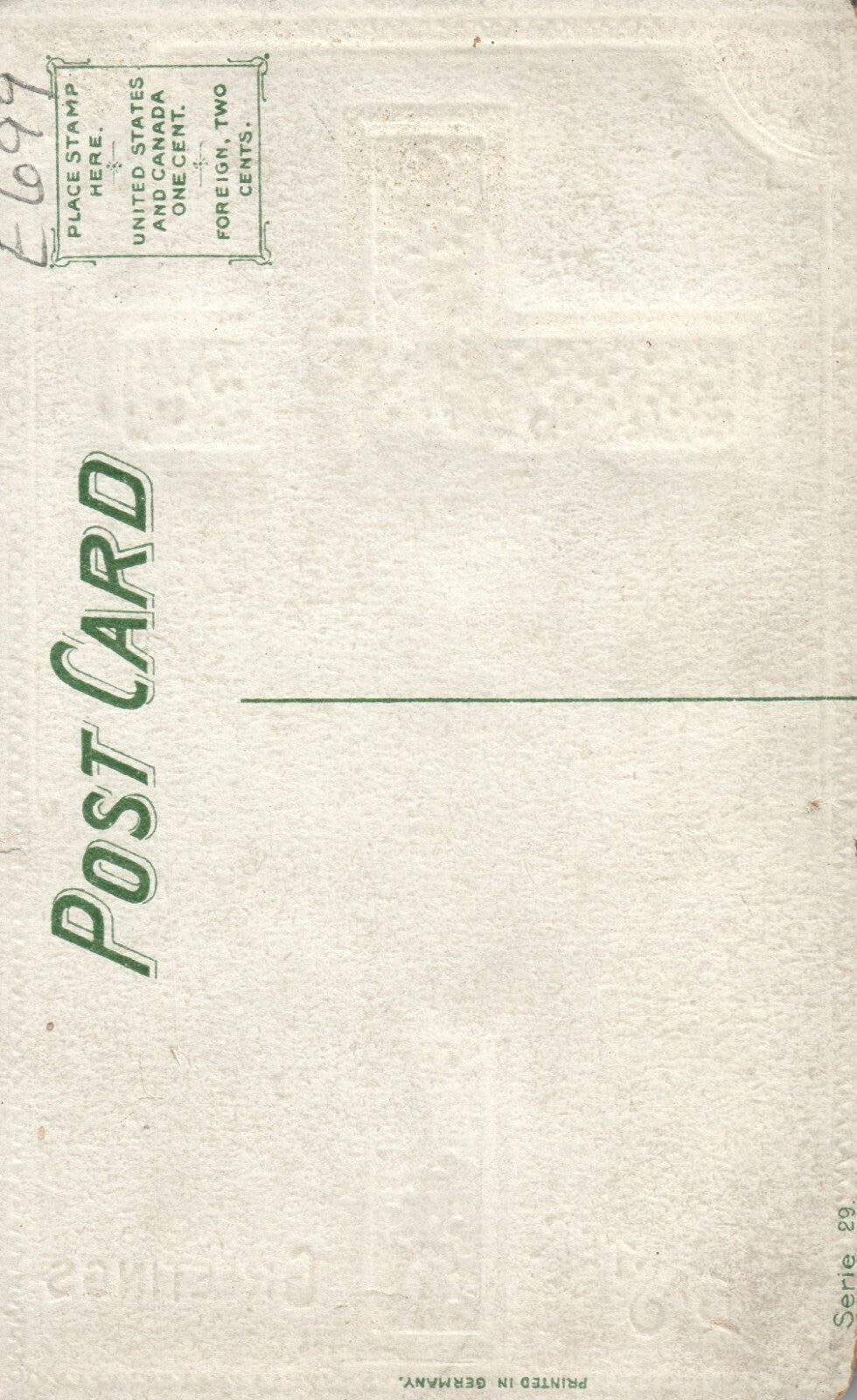 Gold Gilt Gel Easter Lilly Cross Easter Postcard