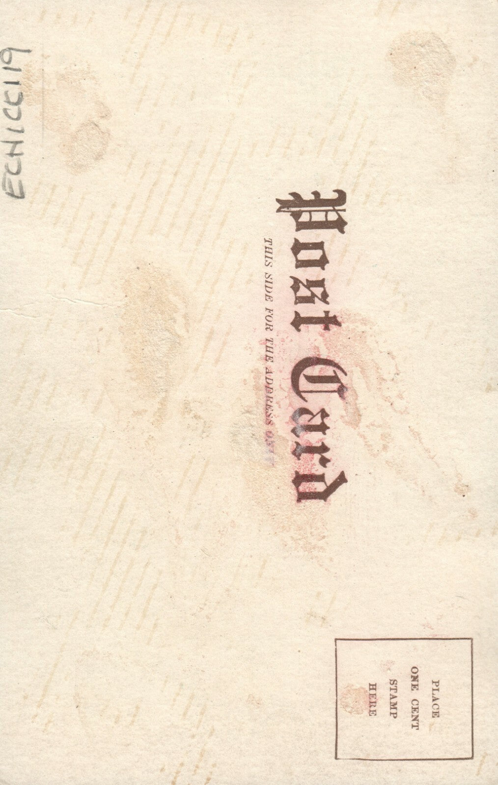 Early Undivided Easter Chicks Reading Under Umbrella Easter Postcard