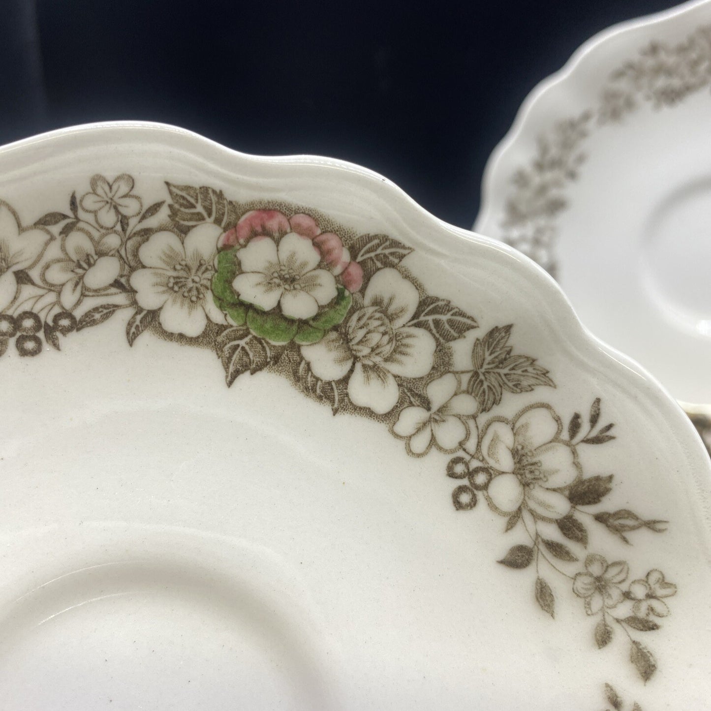 8 Saucers  English Staffordshire J & G Meakin Stratford-On-Avon 5.25"