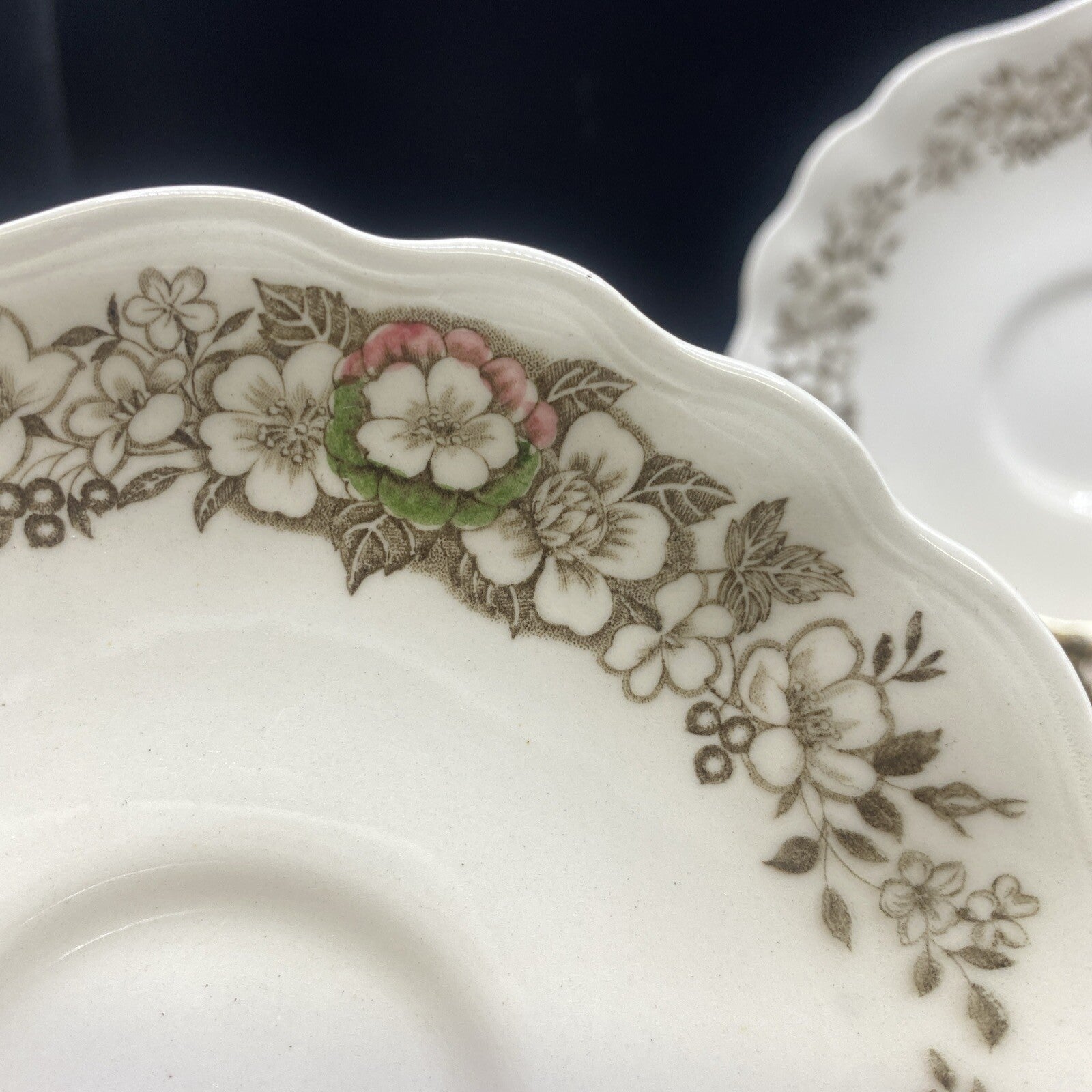 8 Saucers  English Staffordshire J & G Meakin Stratford-On-Avon 5.25"