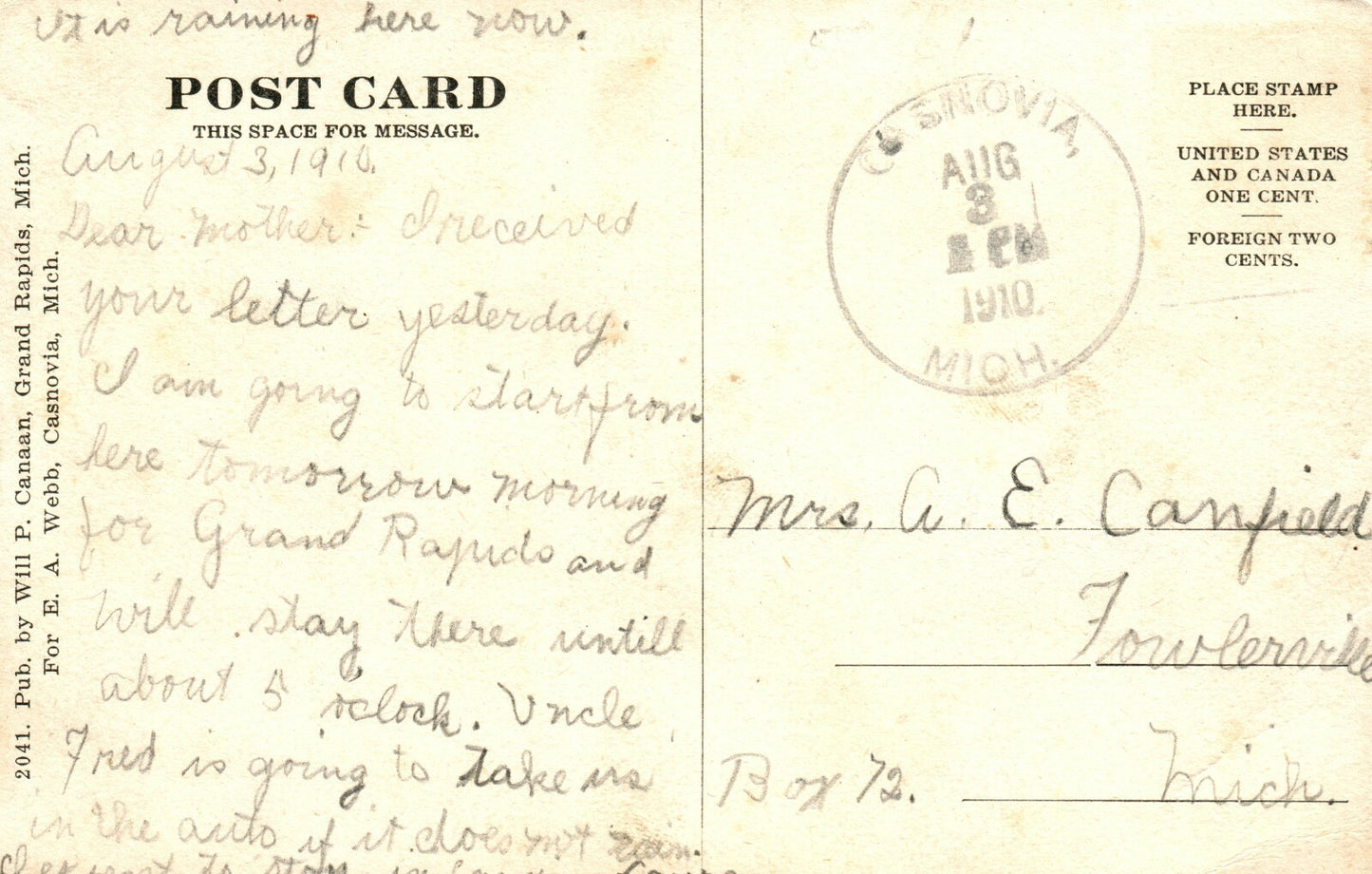 Main Street Casnovia Mich Michigan MI