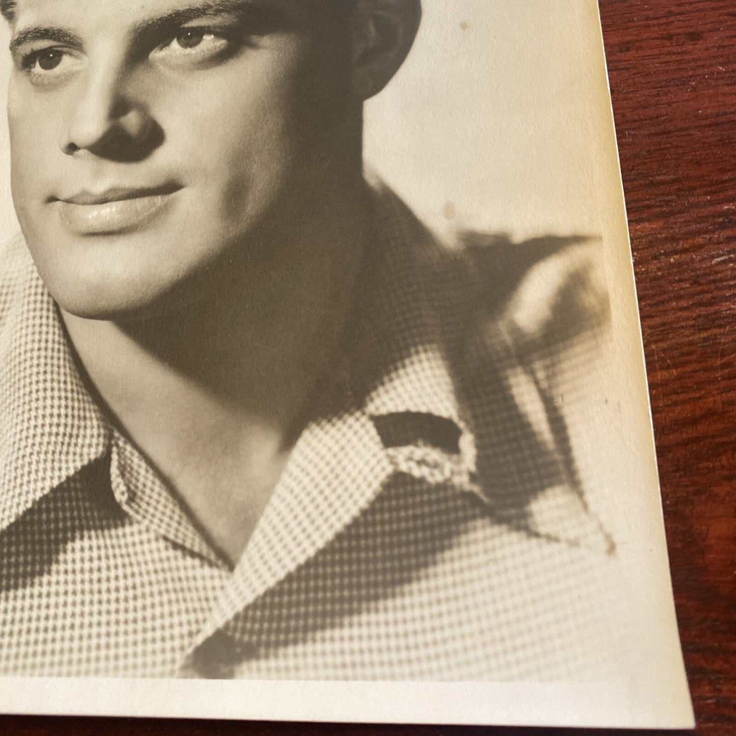 Vintage AUTOGRAPHED INK Real PHOTO 8 x 10 Michael St Angel 1940's Actor