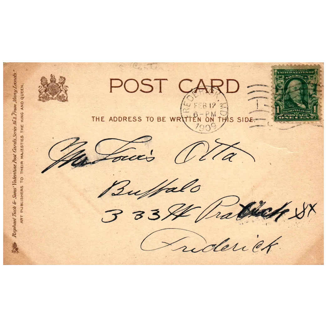 Raphael Tuck & Son To My Valentine Cherub & Eagle Love Letter Valentine Postcard