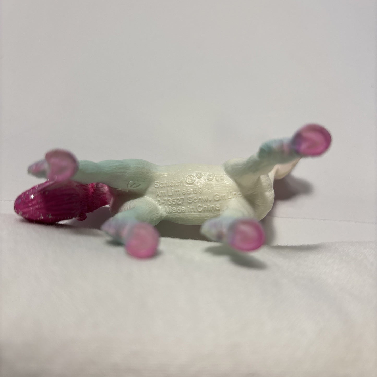 2009 Schleich Unicorn Foal Pink floral Glitter Mane Tail Horse Toy