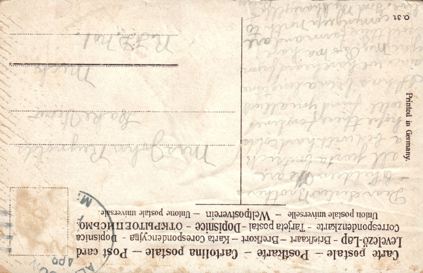 Fabulous large head Easter Rooster Birch Trees vintage Postcard