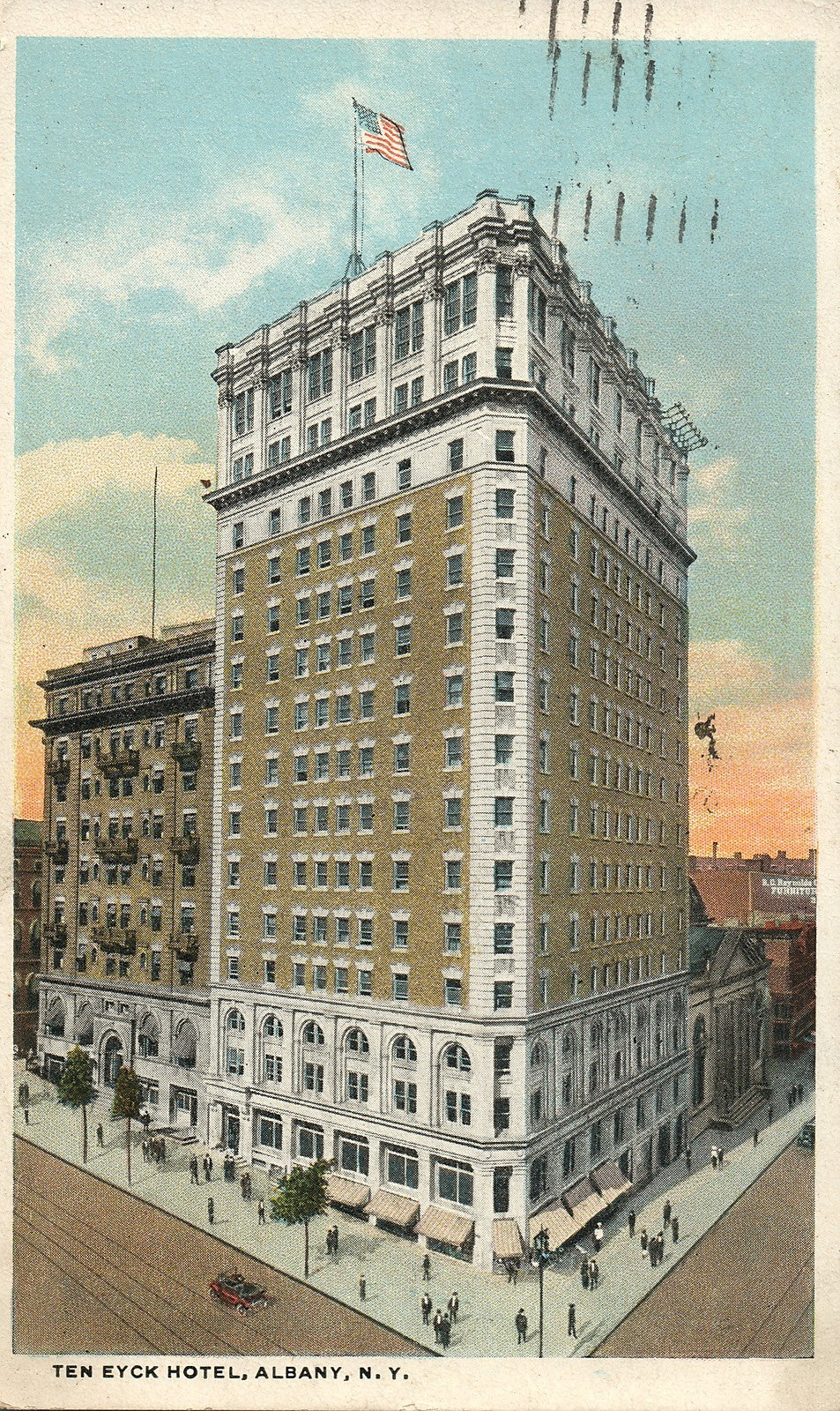 1921 Ten Eyck Hotel Albany NY New York Postcard