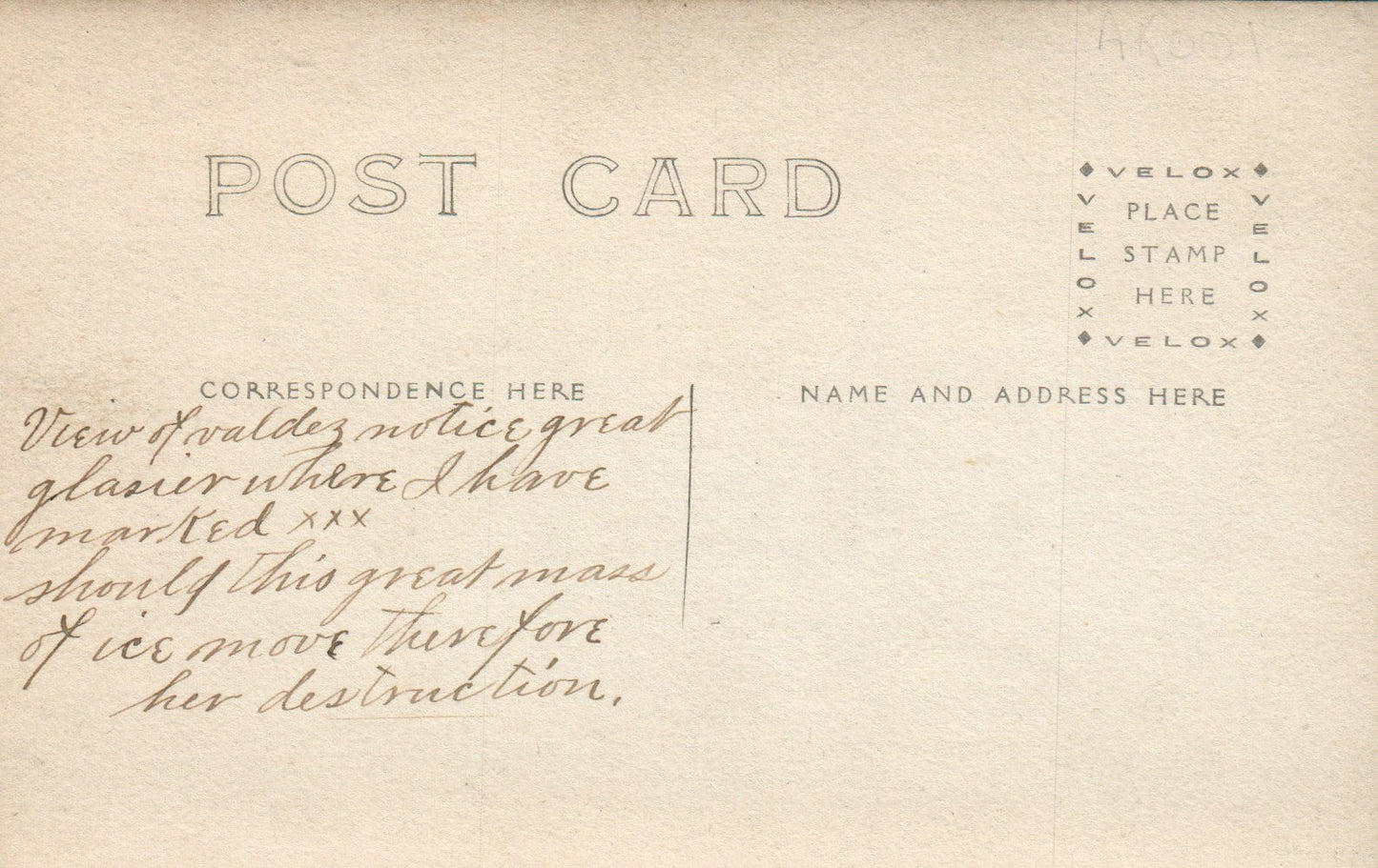 Real Photo RPPC Docks Mountains Village Mercer Valdez AK Alaska Postcard 1911