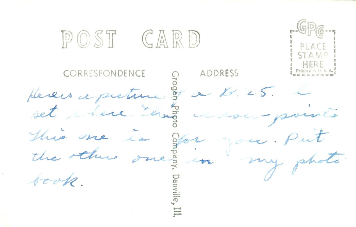 North America's B-25 Bomber Vintage Airplane Real Photo Postcard