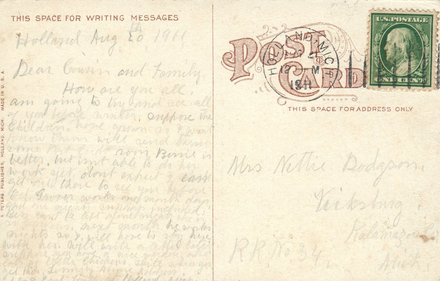 Steamer Puritan at Resorts Holland Michigan Mich MI Postcard