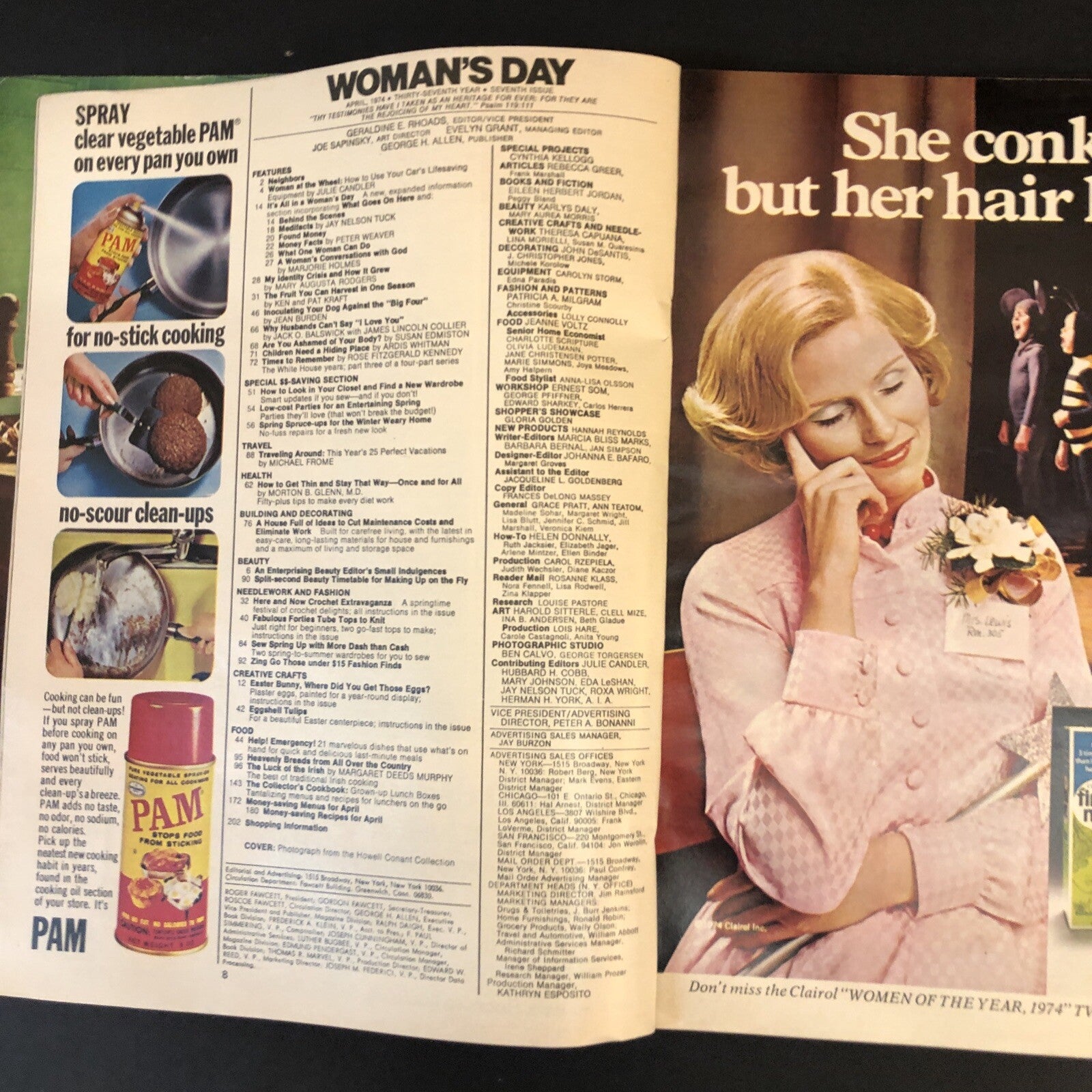 Woman's Day Magazine Vintage Issue April 1974 Rose Kennedy's Intimate Memories