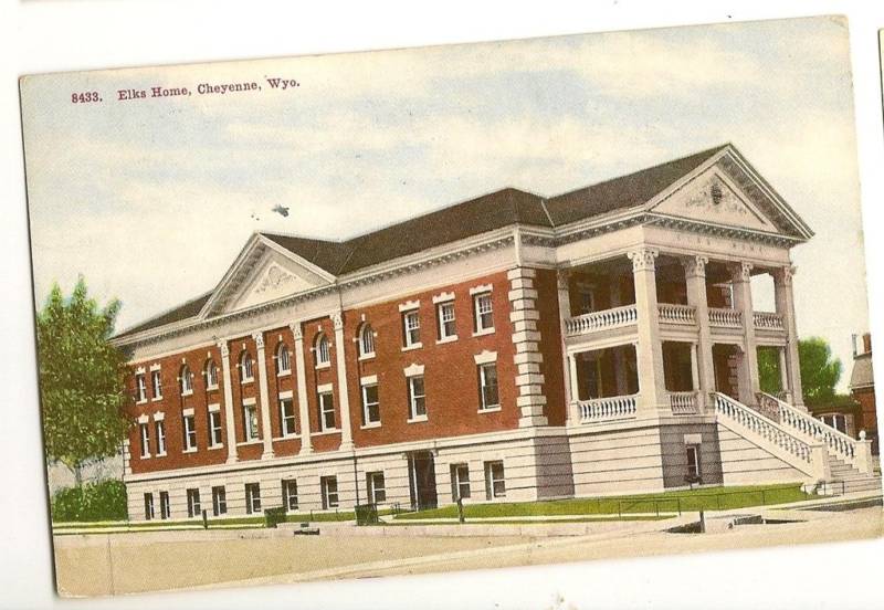 Elks Home Cheyenne Wyoming Wyo WO Postcard