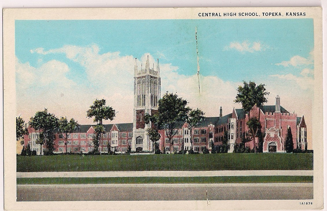 Central High School Topeka Kansas KS Postcard