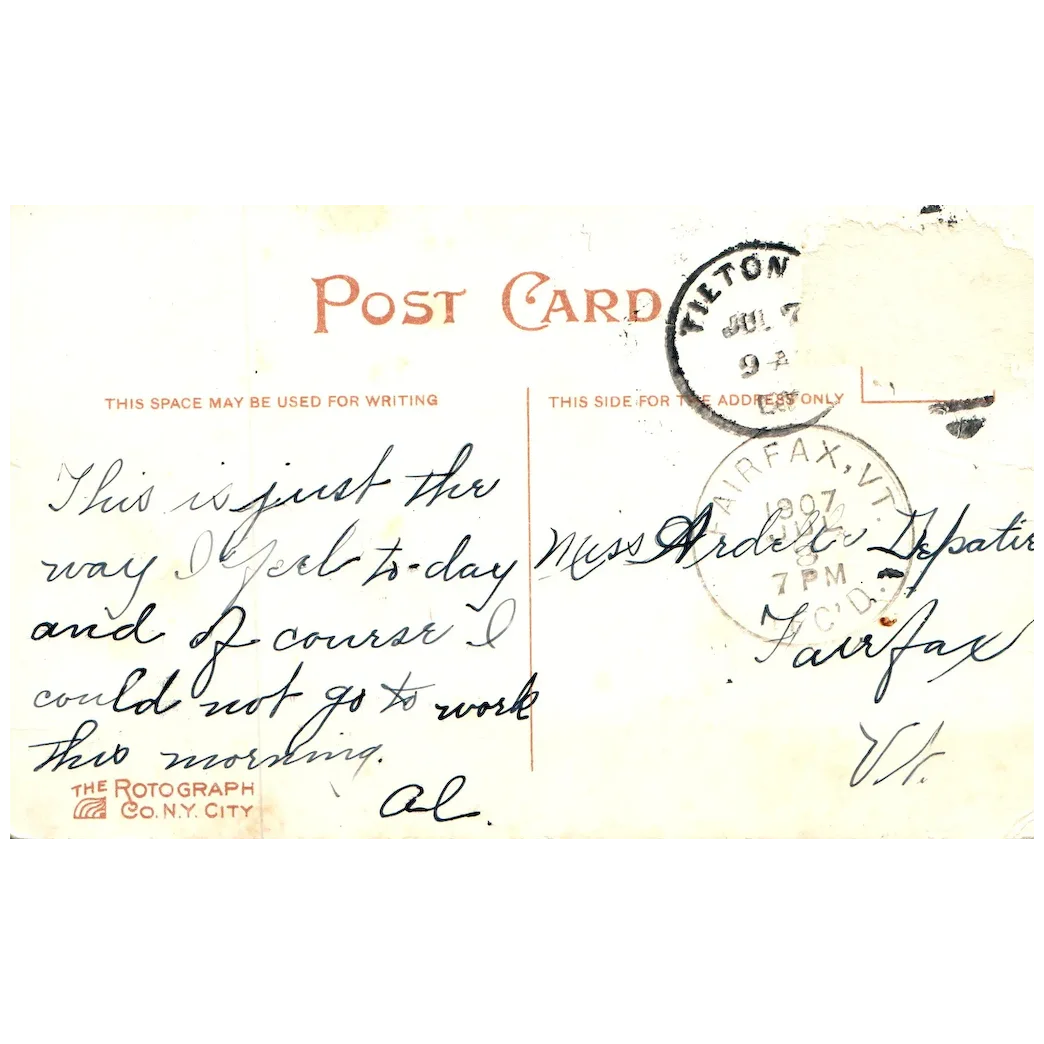 July 5th "The Morning After" Little Boy Bandaged Vintage Patriotic Postcard