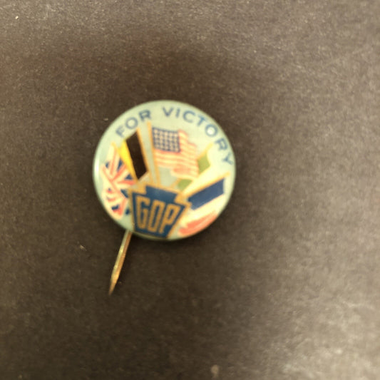 For Victory GOP Celluloid 3/4" Political Pin