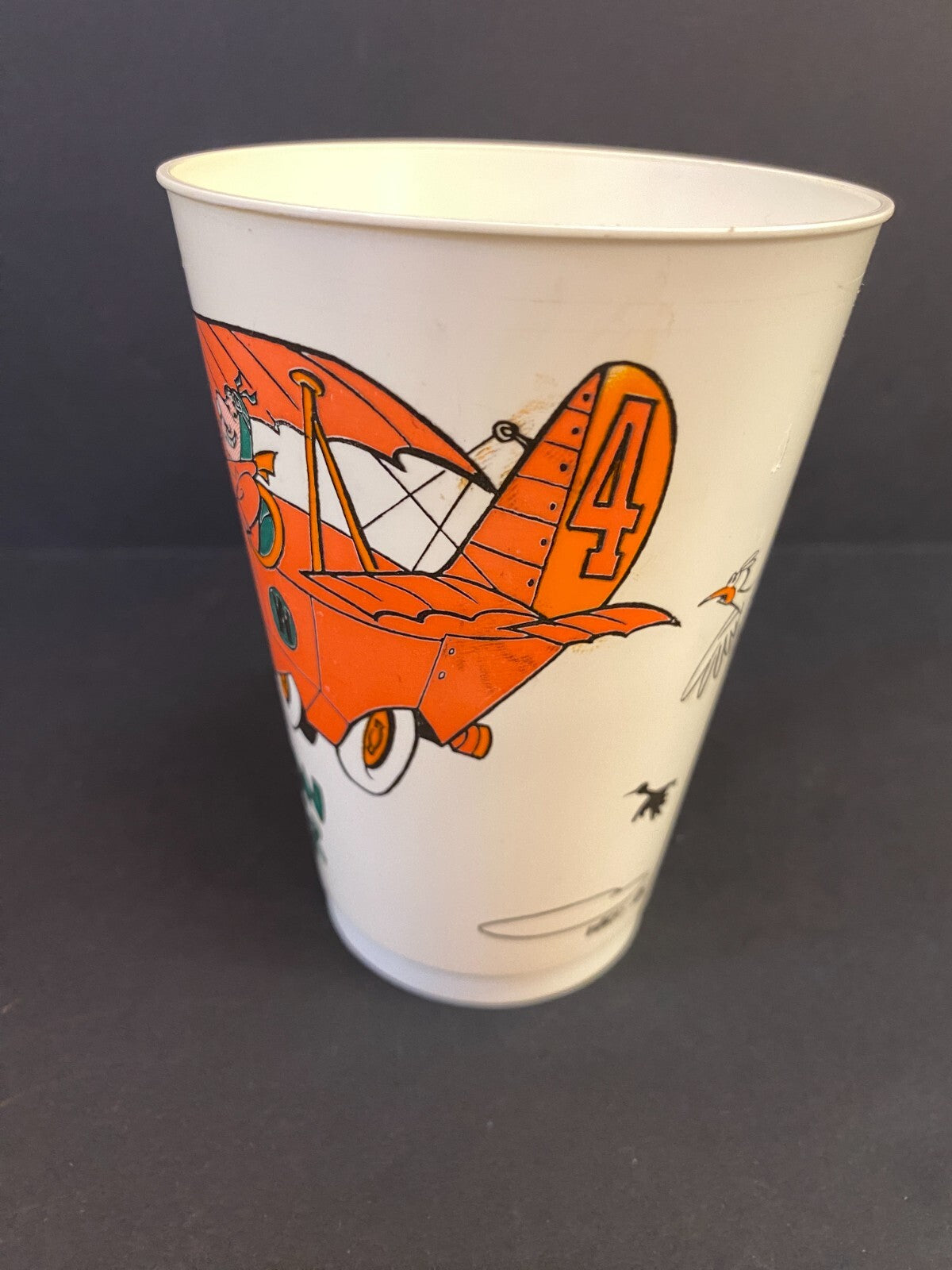 Vintage 1976 7/11 Plastic Slurpee Cup Cartoon Series "The Crimson Hayballer"