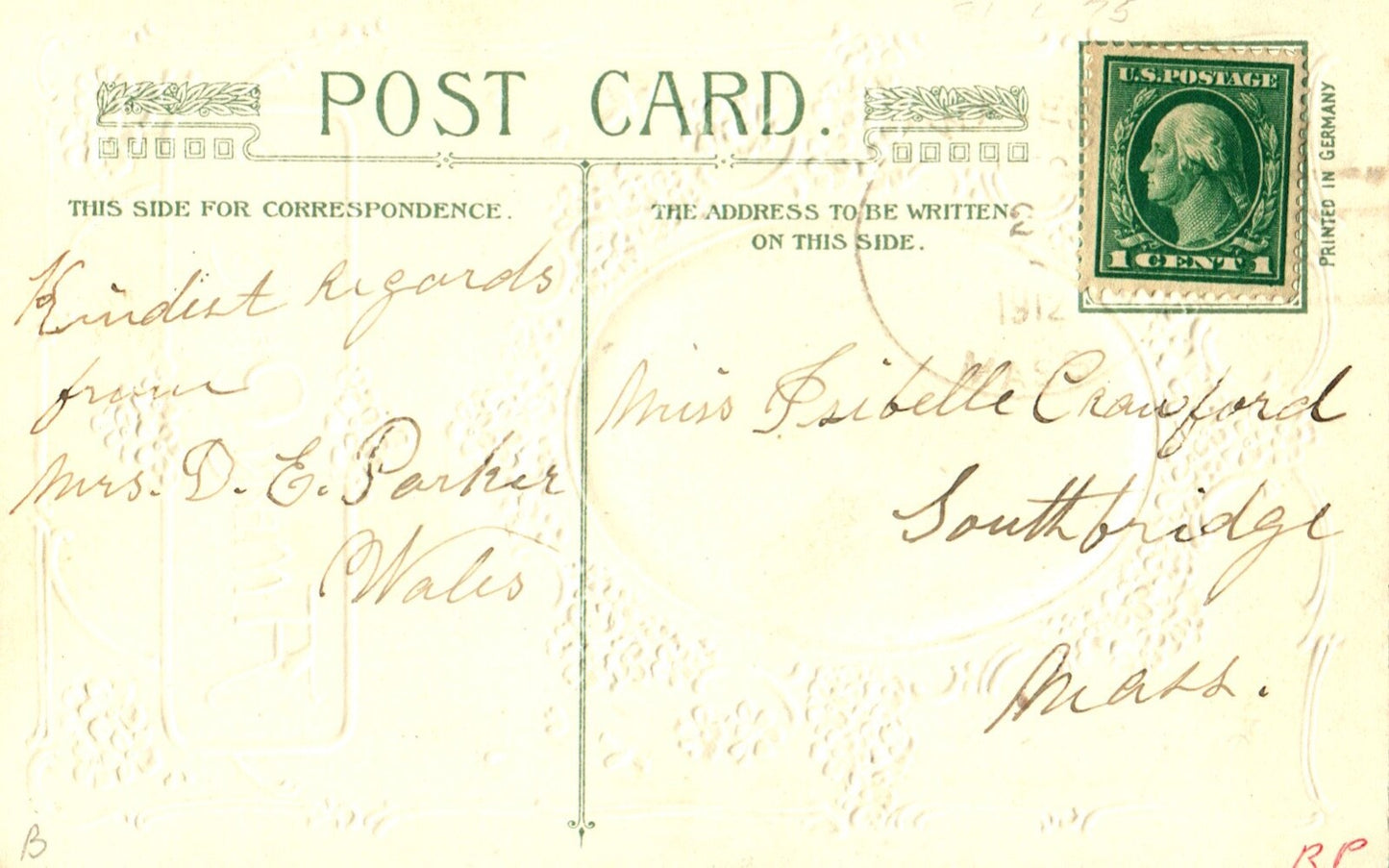 John Winsch A Merry Christmas Family Walking Horse Vintage Postcard