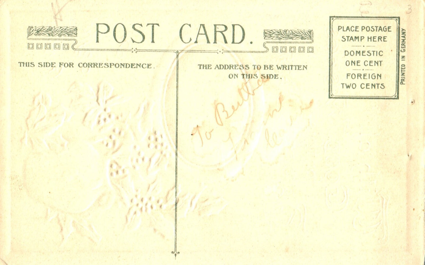 John Winsch With All Good Wishes for This Happy Day Vintage Postcard