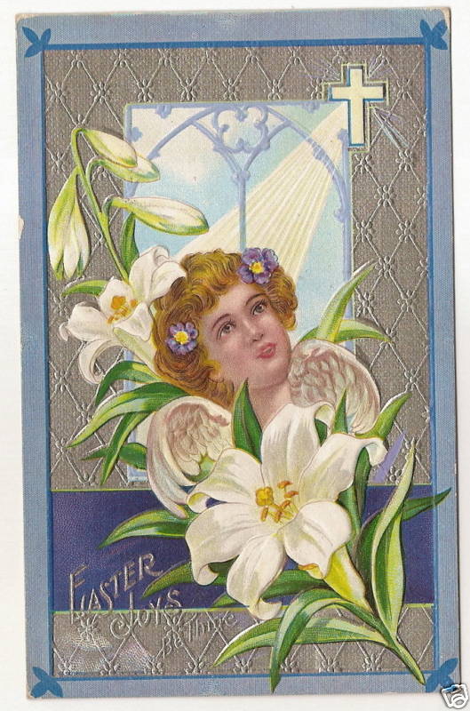 Easter Lily Angel Postcard Series 5