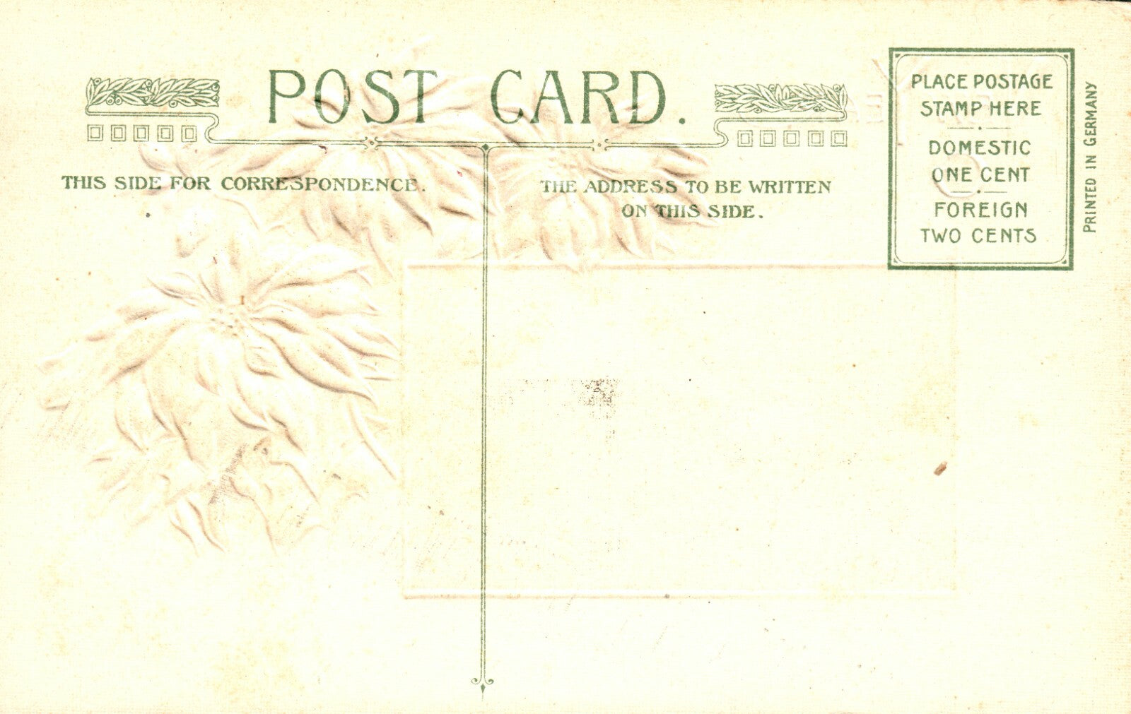 Winsch Winter Scene inset Herding Sheep Poinsettias New Year Greetings Postcard