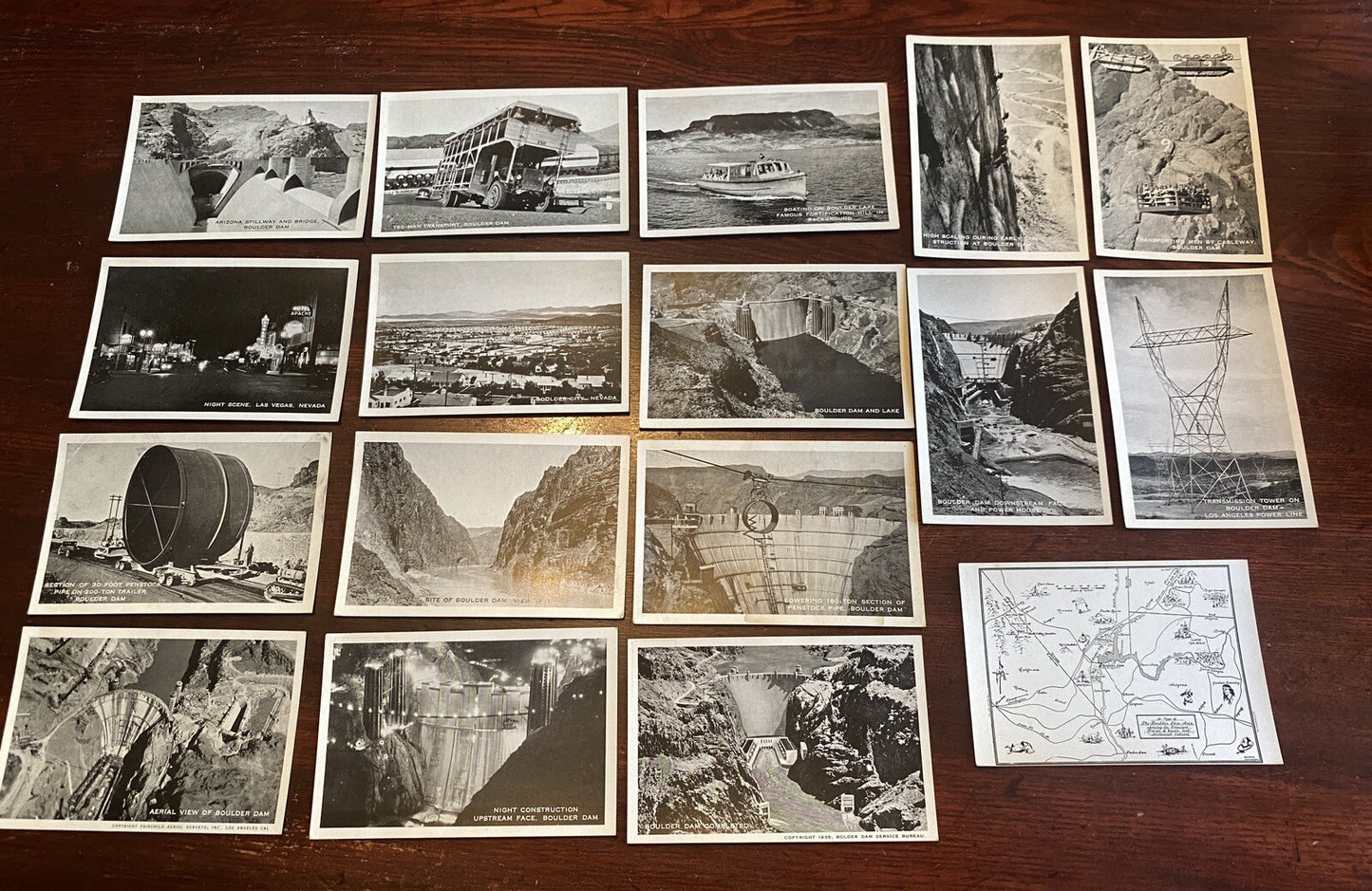 17 Landmark Boulder City Hoover Dam Construction Las Vegas Nevada NV Postcard