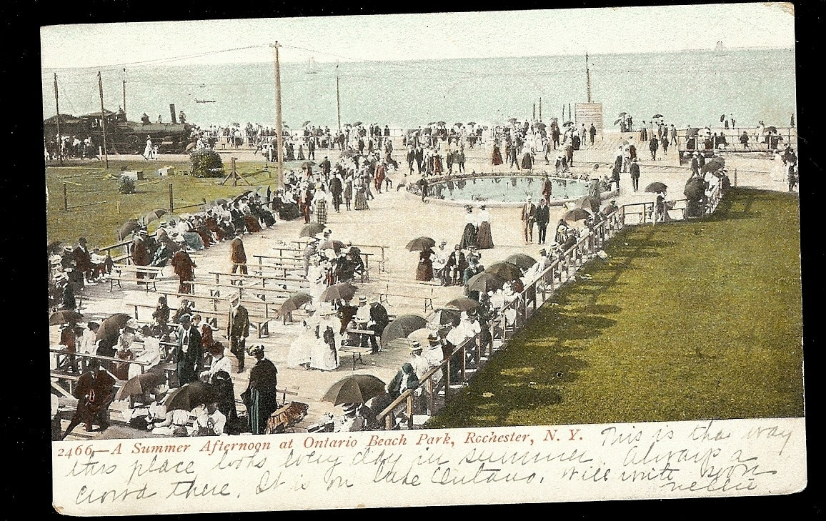 A Summer Afternoon at Ontario Beach Park Rochester New York NY Postcard